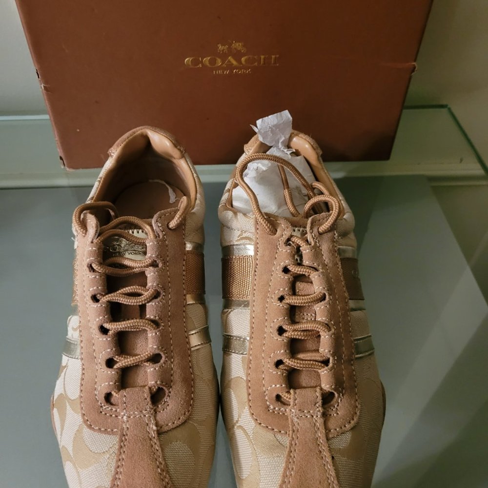 COACH REMONNA 12CM SIG C/MET SNEAKERS SZ 7.5 - Picture 3 of 6